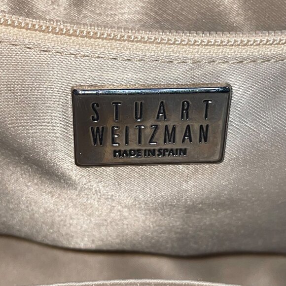 Stuart Weitzman Women’s Blue Patent Leather Accent Tassel Buckle Detail Tote - Picture 6 of 12